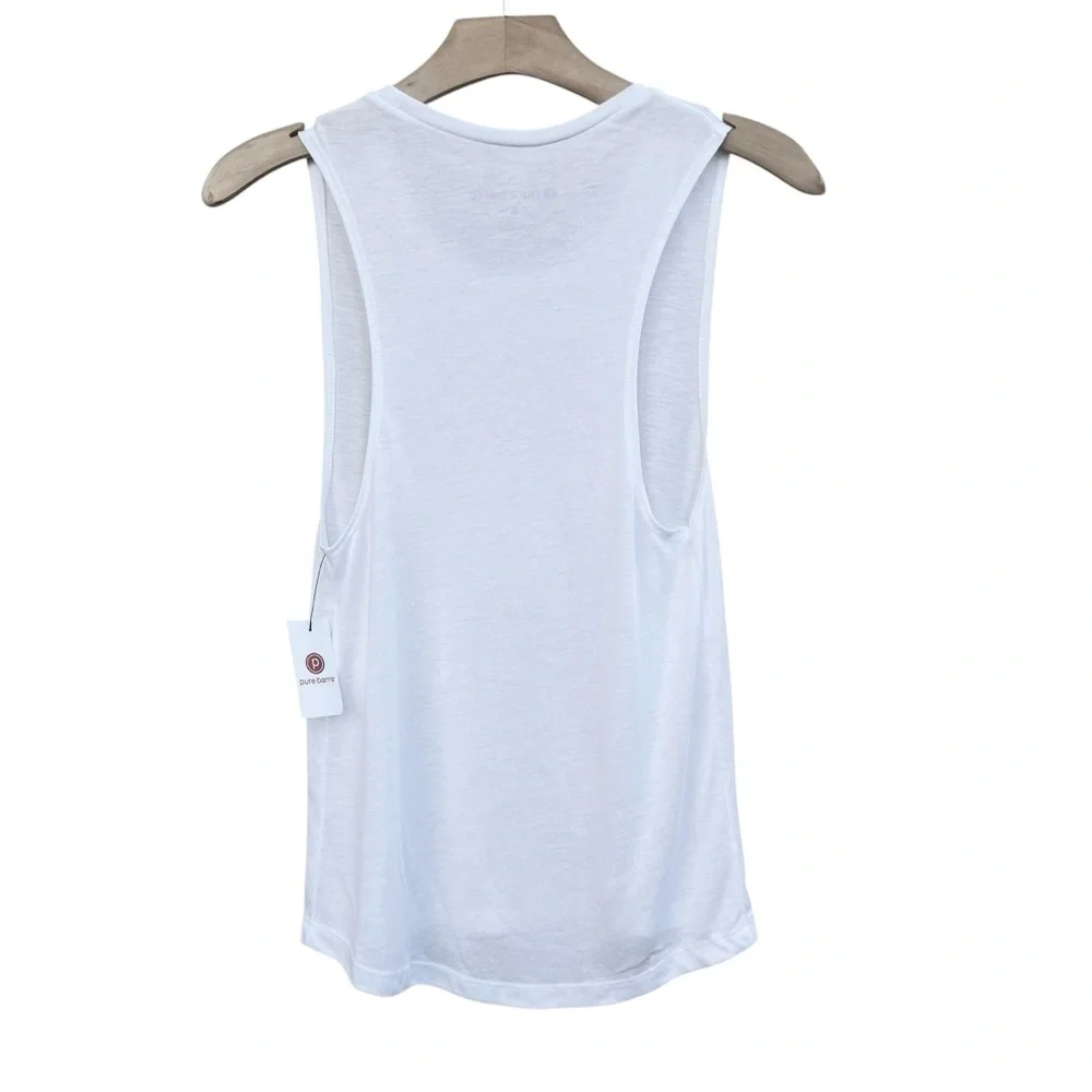 Pure Barre TEAM White Muscle T-Shirt Women’s Size Small New with Tags